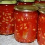 Raudonos pupelės su pomidorais žiemai